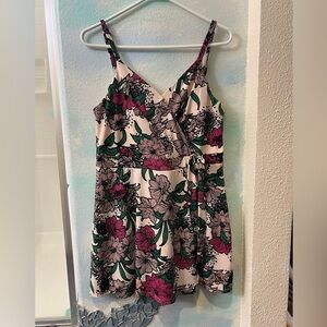 NWT Candies Pink Floral Wrap Romper Dress